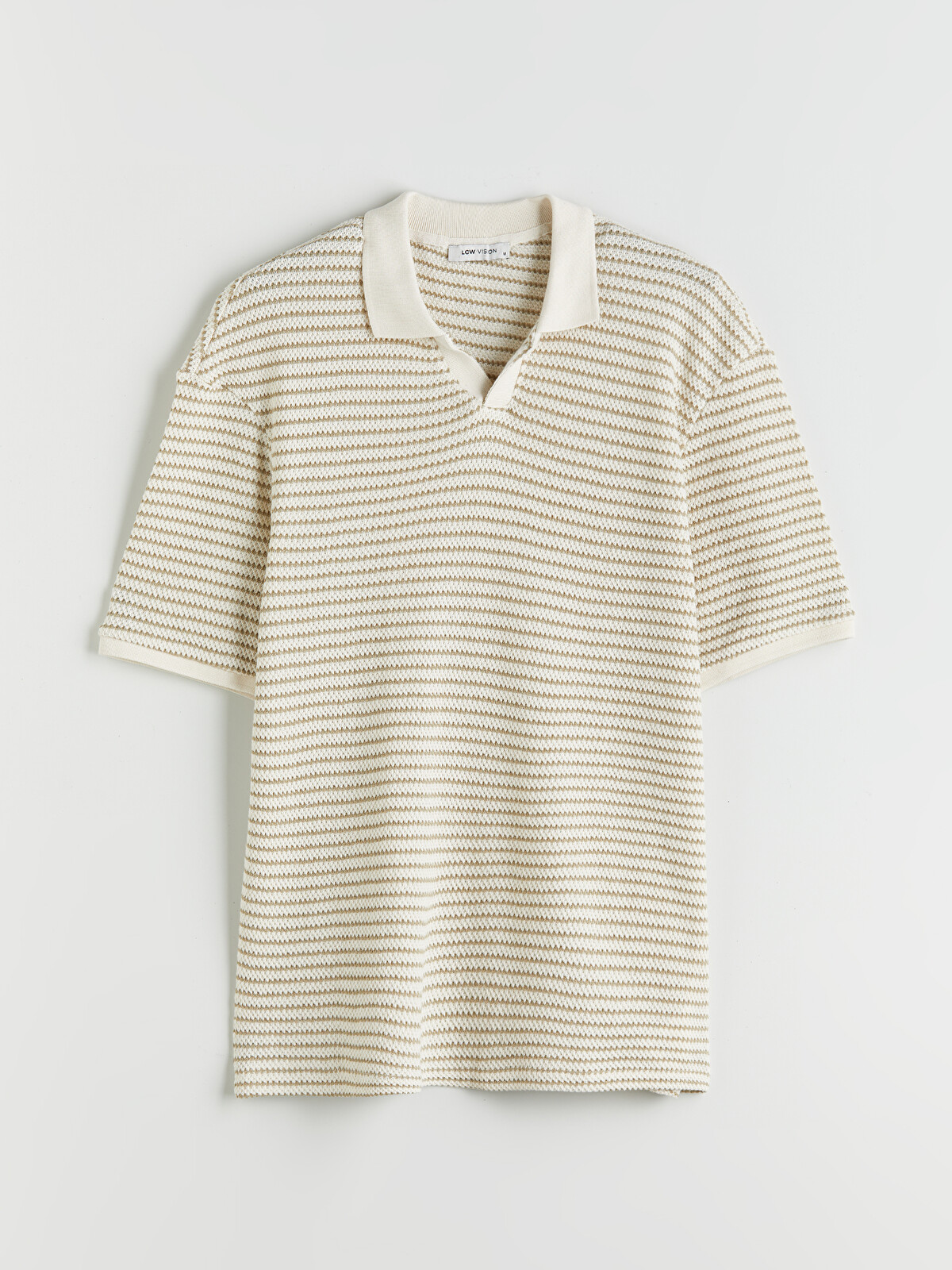 LCW Vision Polo Neck Striped Mens T-shirt