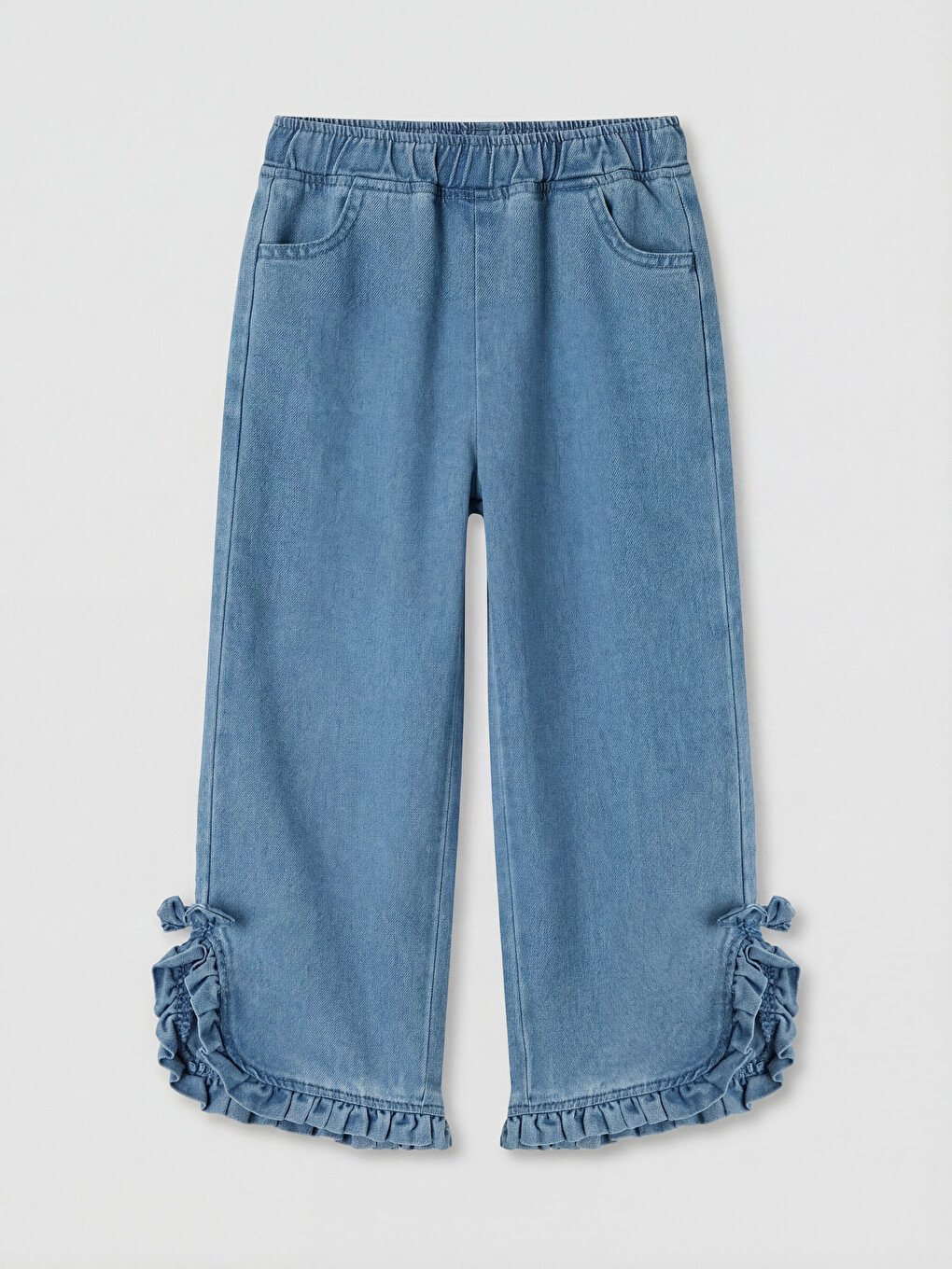 LCW Kids Regular Fit Ruffled Bow Girls Jeans