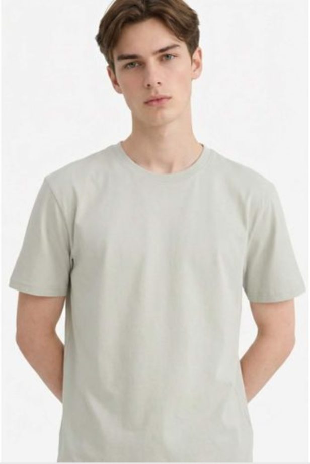 Defacto Beige Cotton T-Shirt